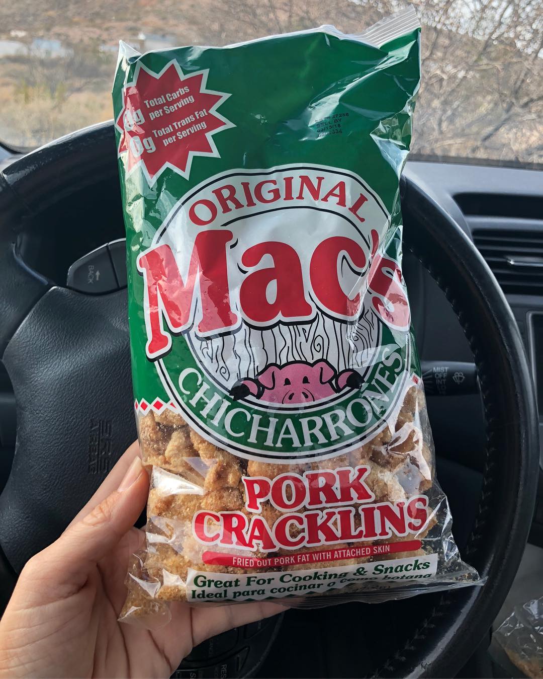 Mac’s Chicharrones are my favorite quick and easy go to snack on Keto!!! These taste a lot better than your regular pork rinds and can be found at Walmart